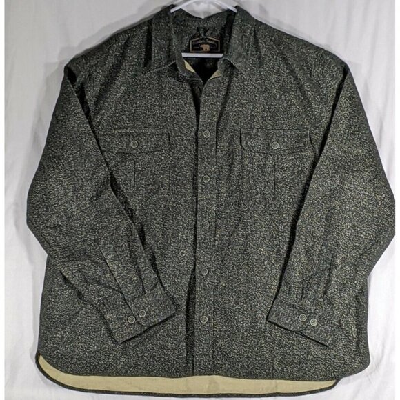 Freedom Foundry Button Front Shirt Green Mens XXL Long Sleeve Heavyweight - Picture 1 of 12